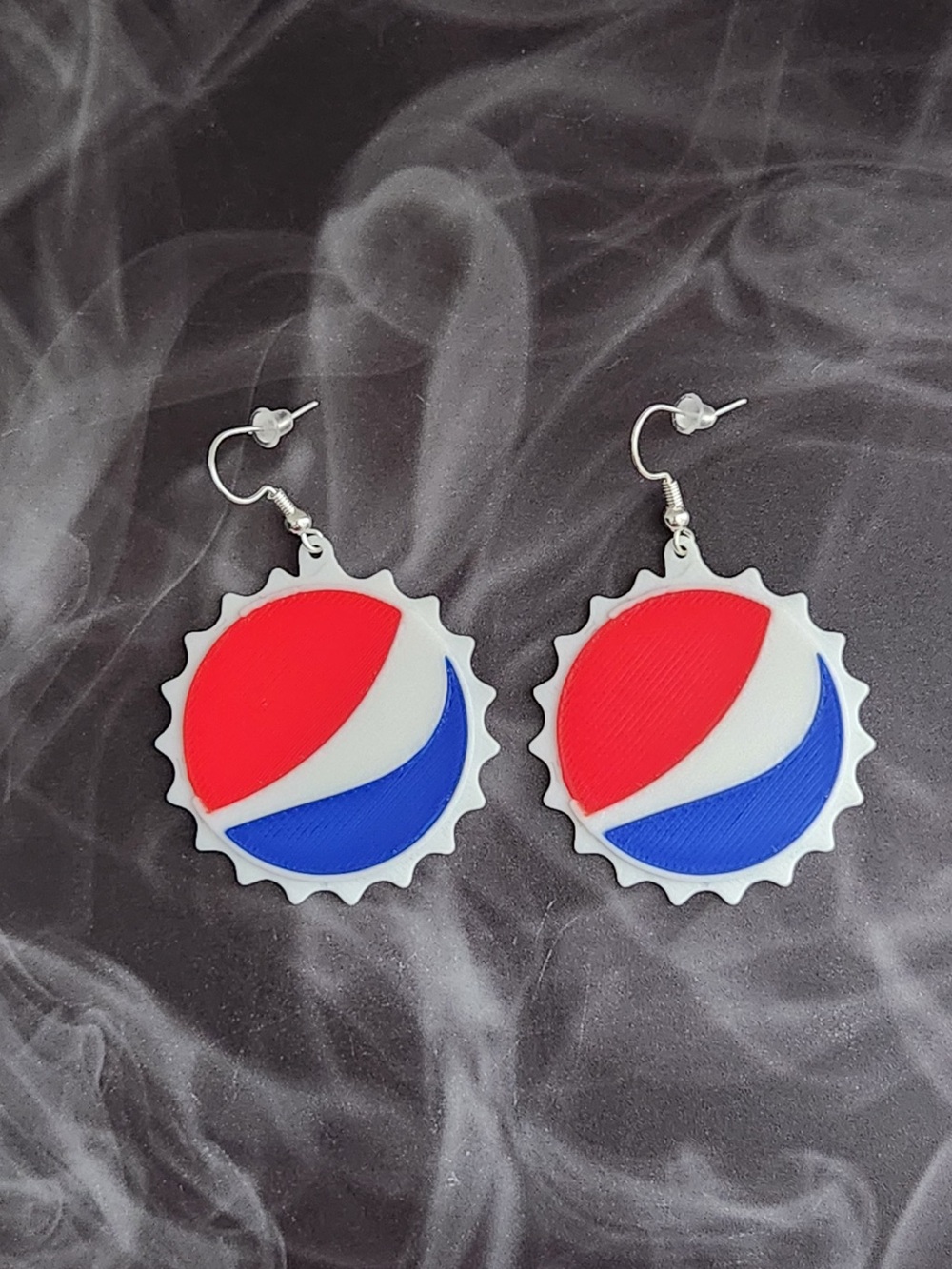 Pepsi 3D Printed Earrings